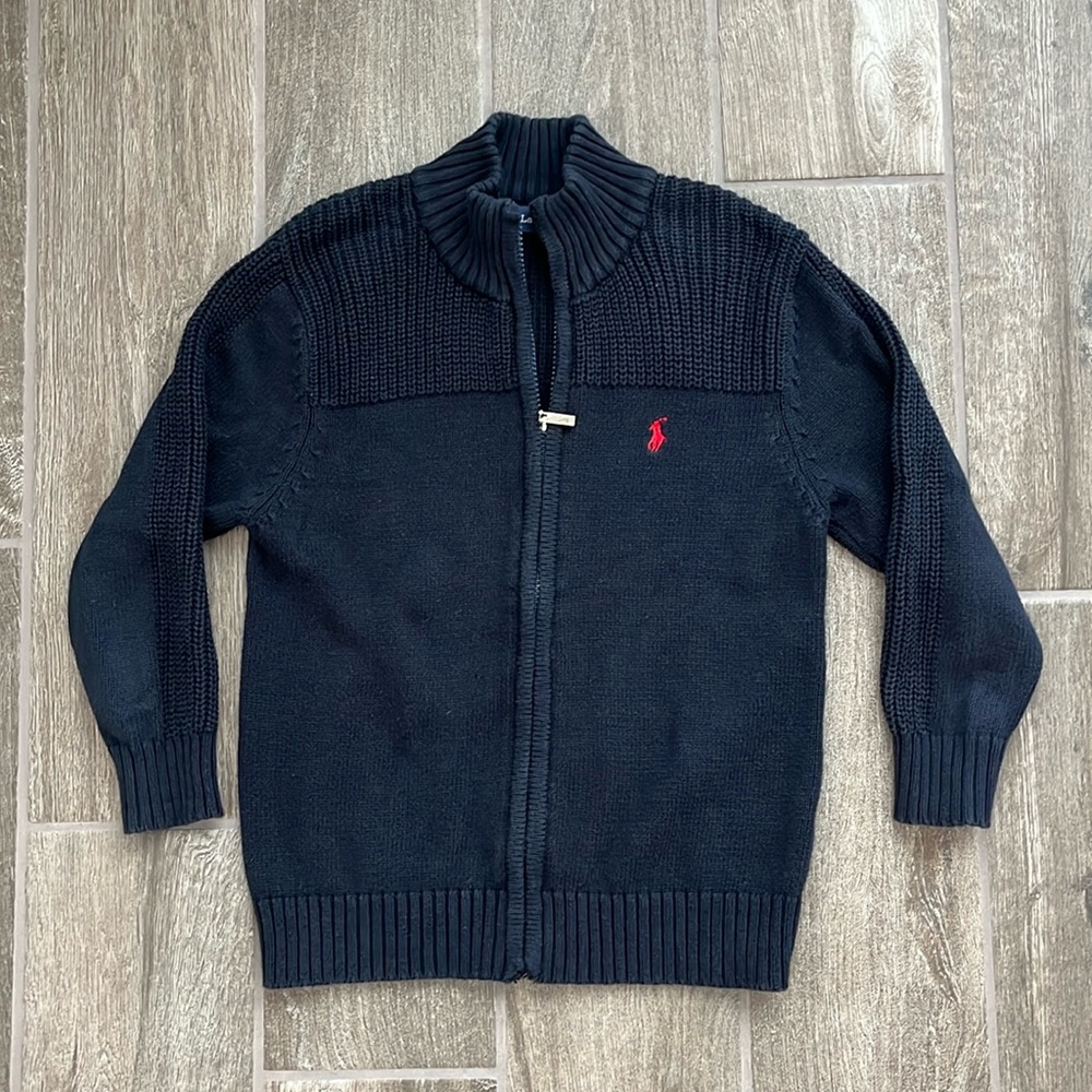 Authentic Polo Ralph Lauren Boys Sweater Size Small in Navy Blue
